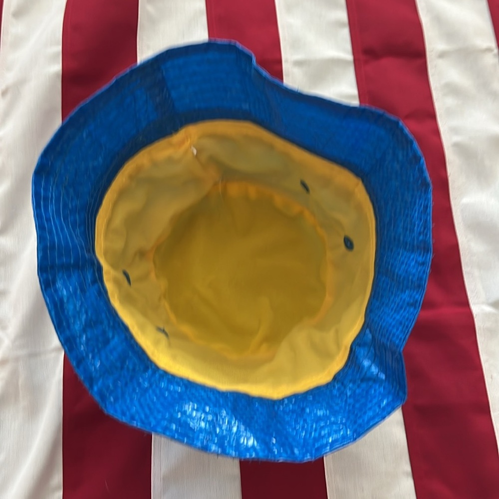 IKEA Blue Bucket Hat with Yellow Logo (never worn) - Picture 7 of 10